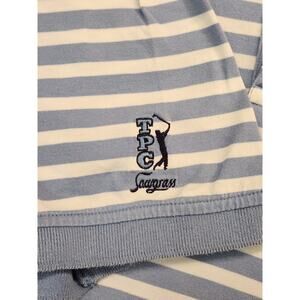 TPC Golf Tournament Striped Polo Men Blue Players Hilfiger Shirt Sawgrass XL